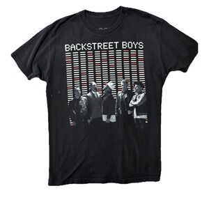 Backstreet Boys Shirt Adult Lg Black Band Tee Concert Music BSB Retro Band 90